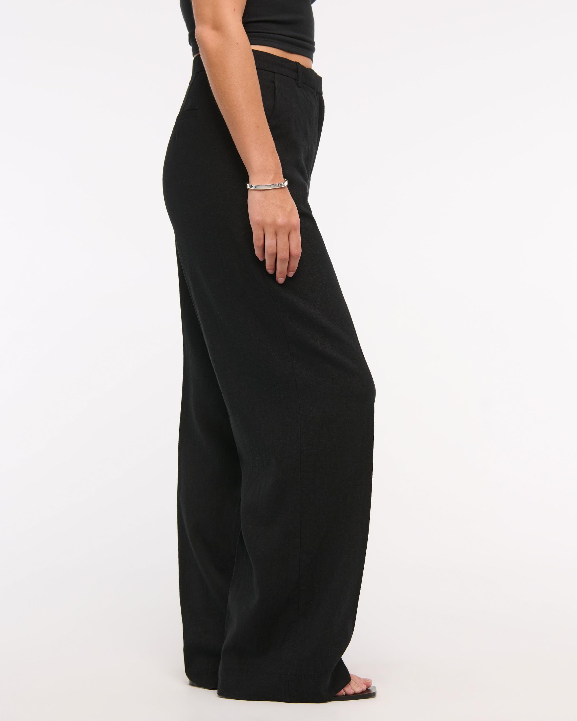 Curve Love Tailored Linen-Blend Wide Leg Pant Product Image