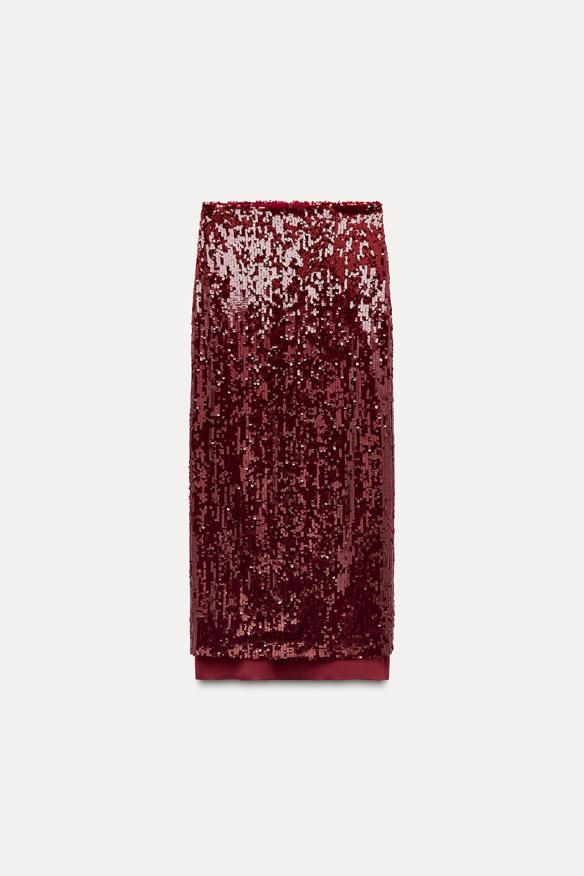 SEQUIN MIDI SKIRT Product Image