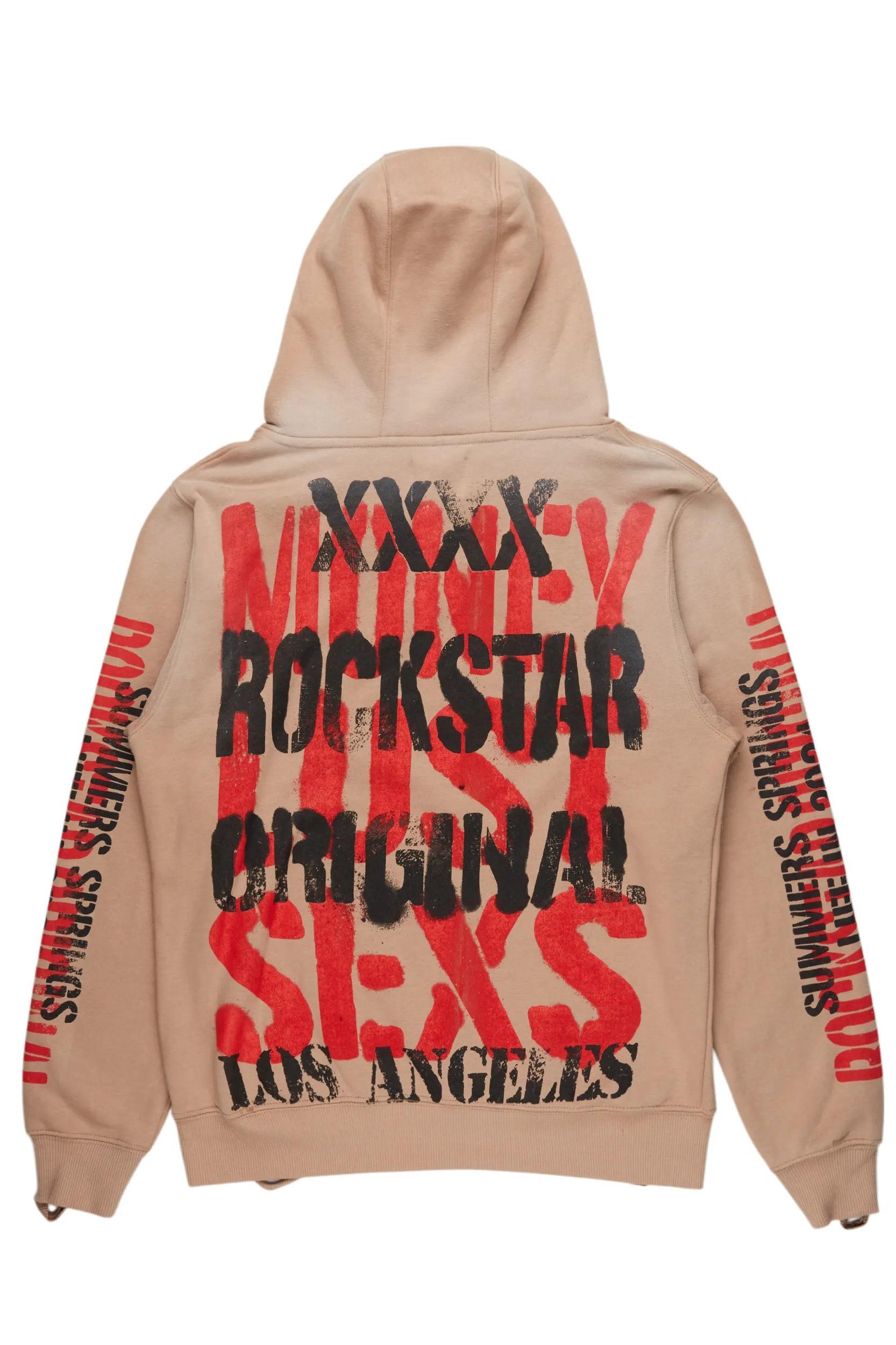 Lamani Beige Oversized Hoodie Female Product Image