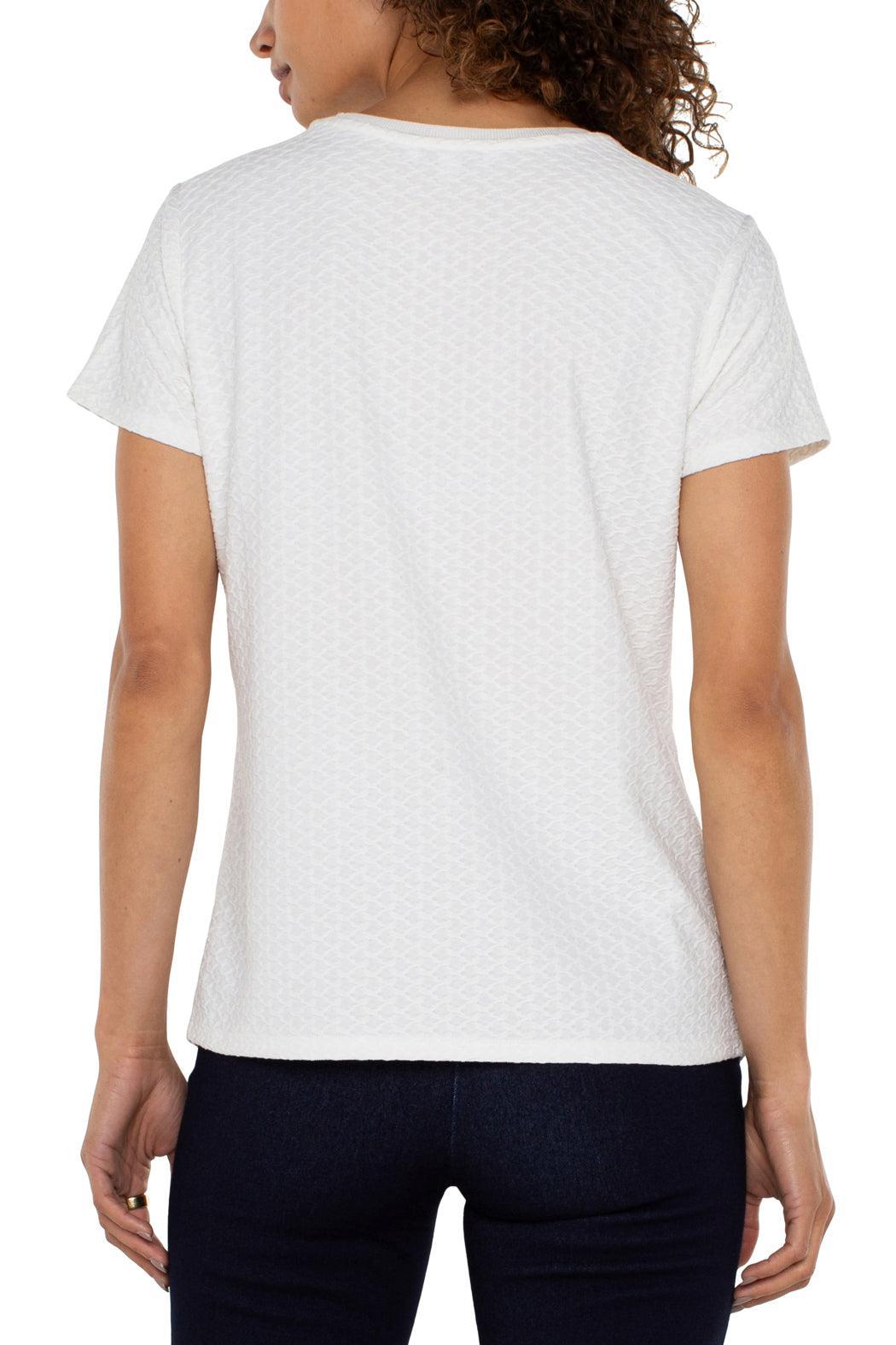 Textured Short Sleeve Crew Neck Product Image