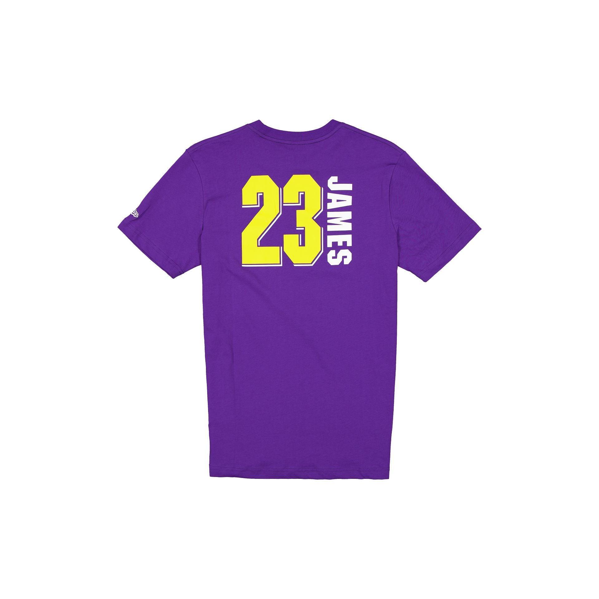 Los Angeles Lakers Name & Number Lebron James T-Shirt Male Product Image