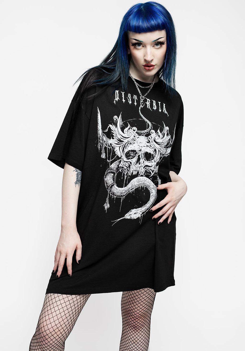 Temptation Snakes Oversized Tee Dress Product Image