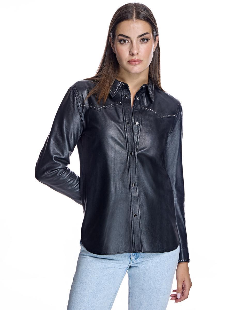 Leather Shirt Jacket Product Image