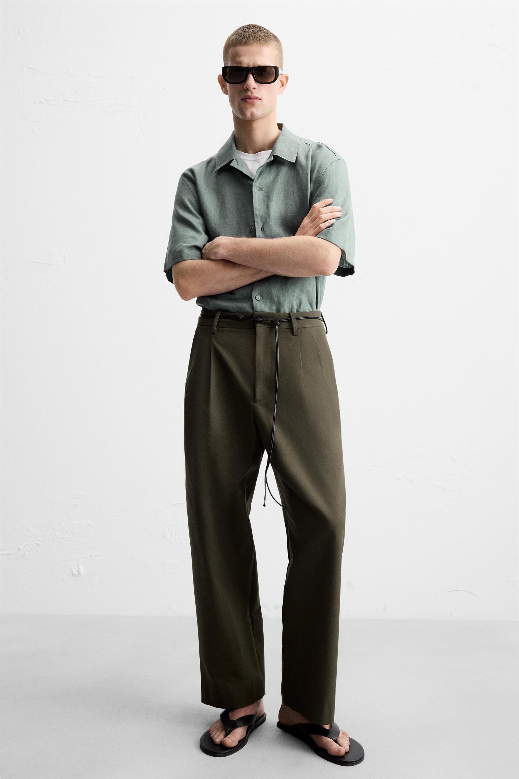 100% LINEN RELAXED FIT SHIRT Product Image