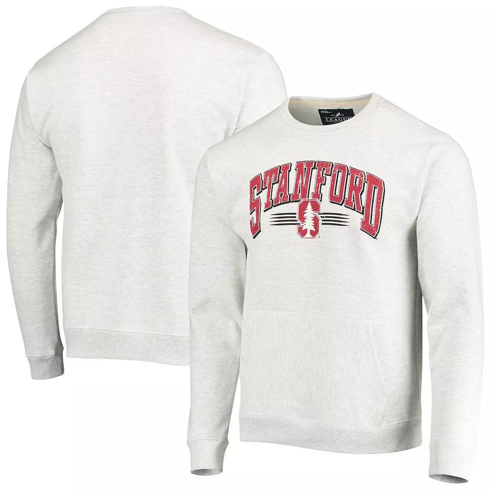 Men's League Collegiate Wear Heathered Gray Stanford Cardinal Upperclassman Pocket Pullover Sweatshirt, Size: 2XL, Grey Product Image