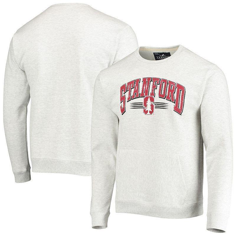 Men's League Collegiate Wear Heathered Gray Stanford Cardinal Upperclassman Pocket Pullover Sweatshirt, Size: 2XL, Grey Product Image