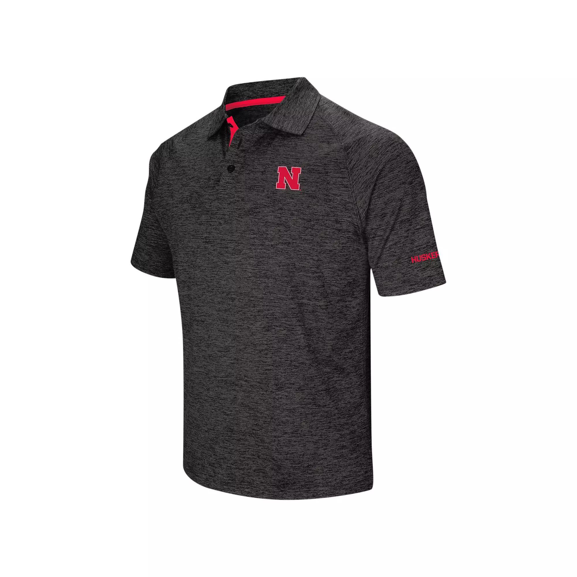 Men's Colosseum Black Indiana Hoosiers Big & Tall Down Swing Polo, Size: 6XB Product Image