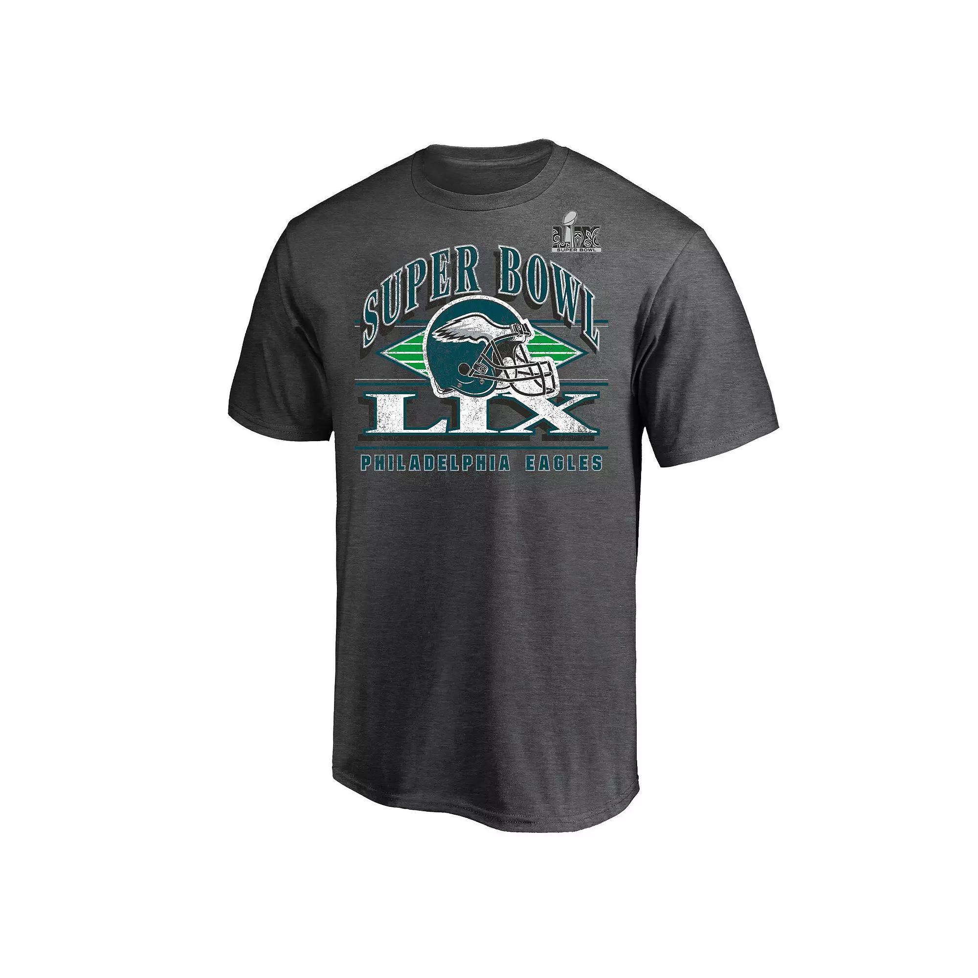 Men's Fanatics  Heather Gray Philadelphia Eagles Super Bowl LIX Big & Tall Our Pastime T-Shirt, Size: 2XB, Team Product Image