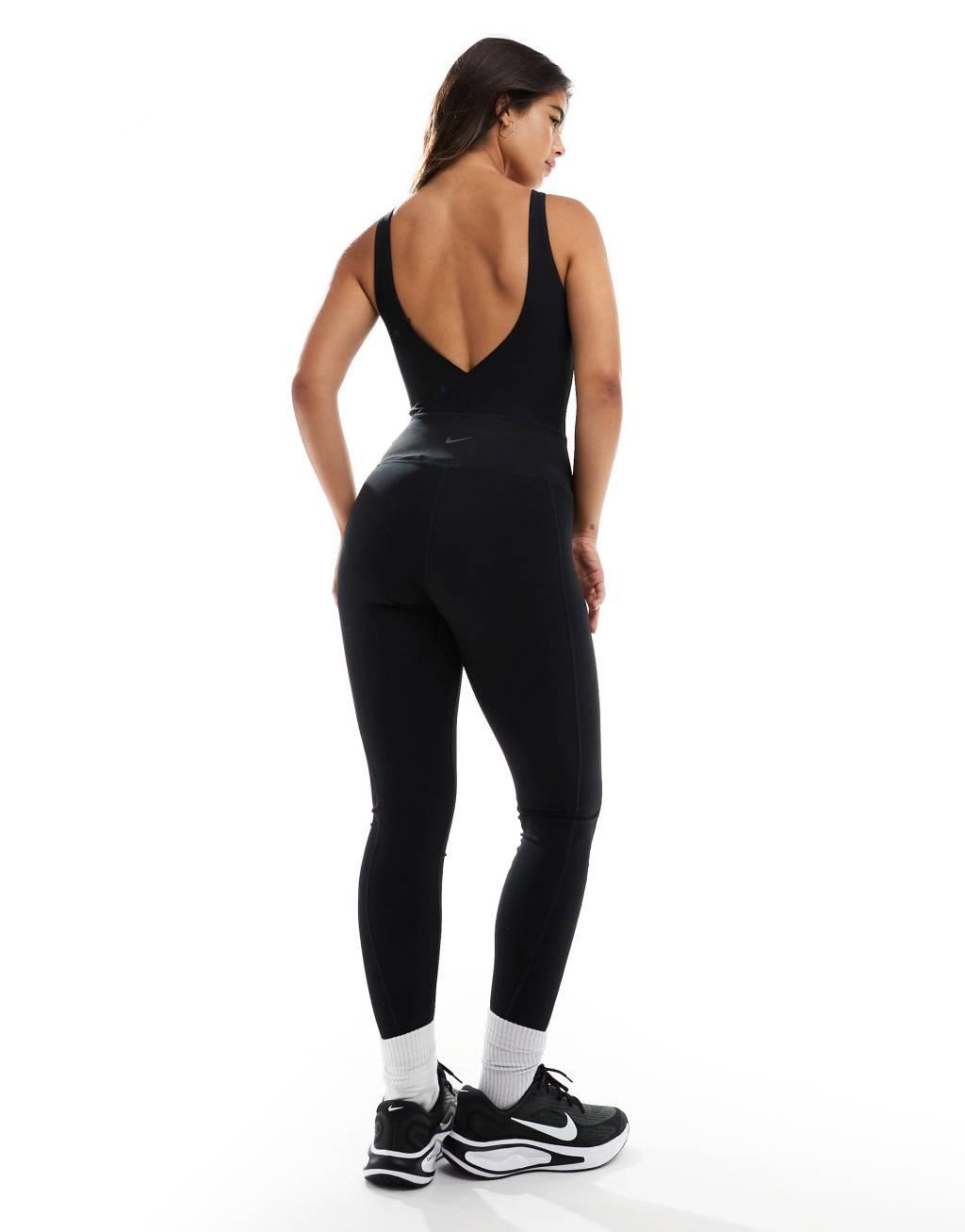 Nike Training One bodysuit in black Product Image