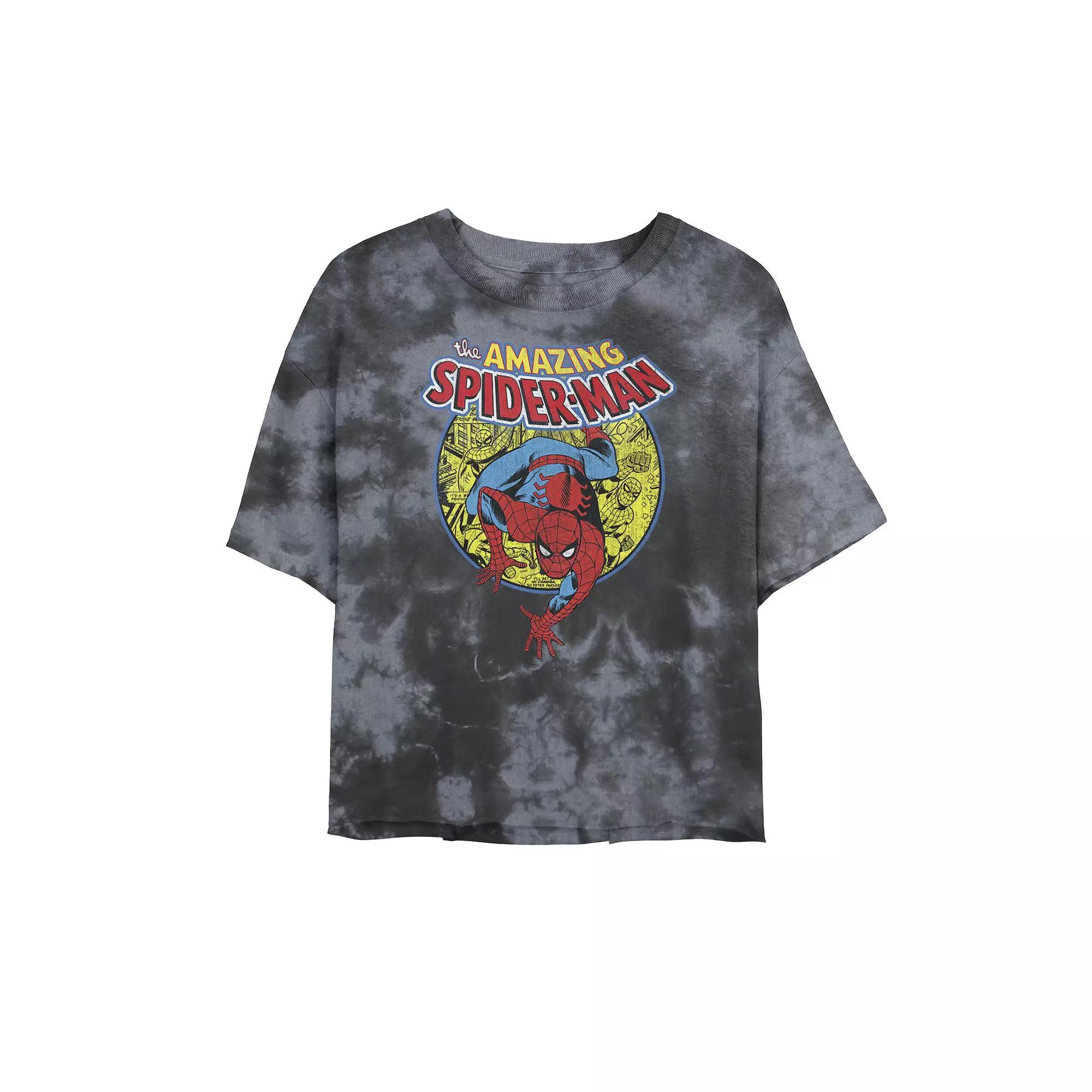 Juniors' Marvel Amazing Spider-Man Vintage Comic Tee, Girl's, Size: XL, White Blue Product Image