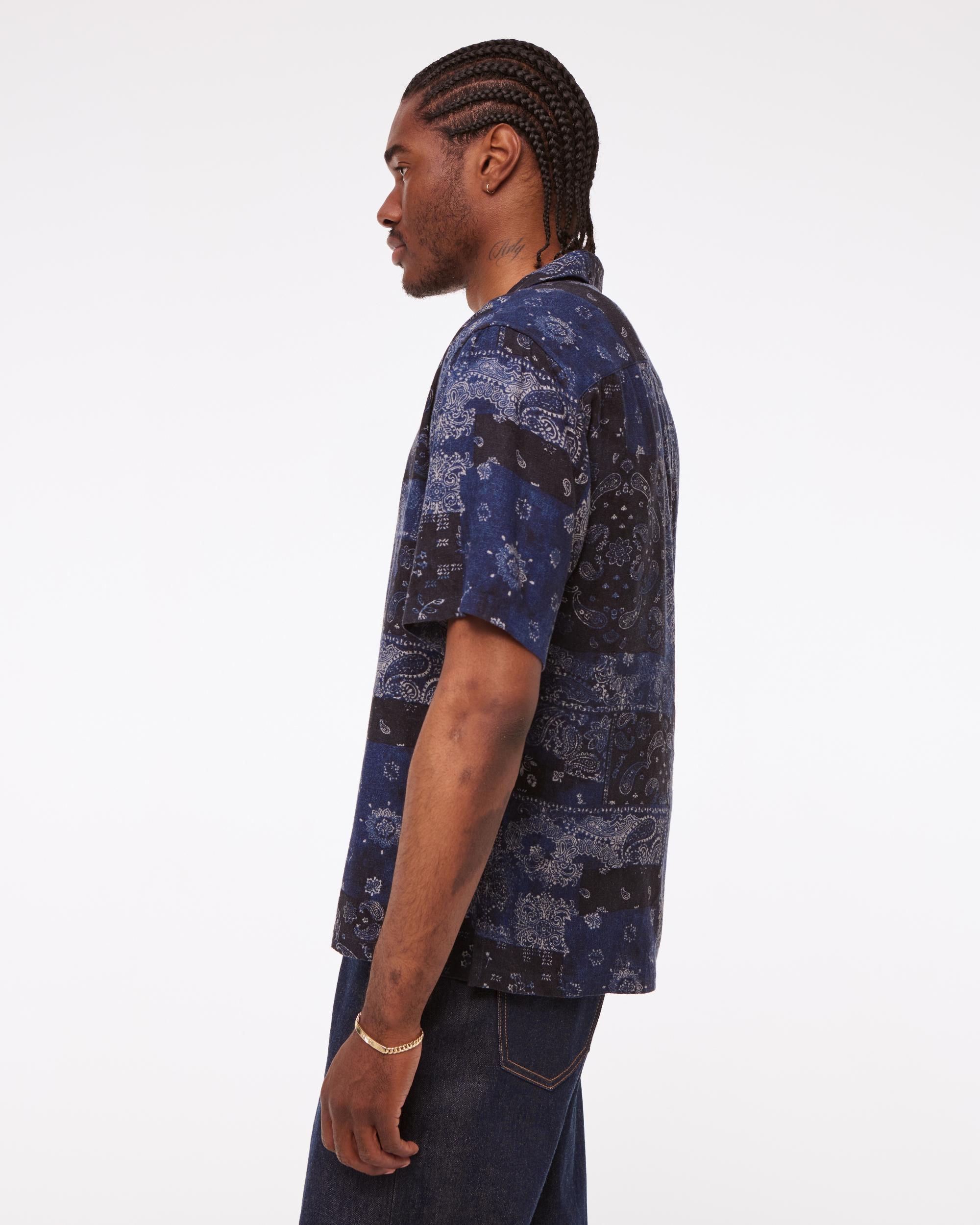 Camp Collar Summer Linen-Blend Shirt Product Image