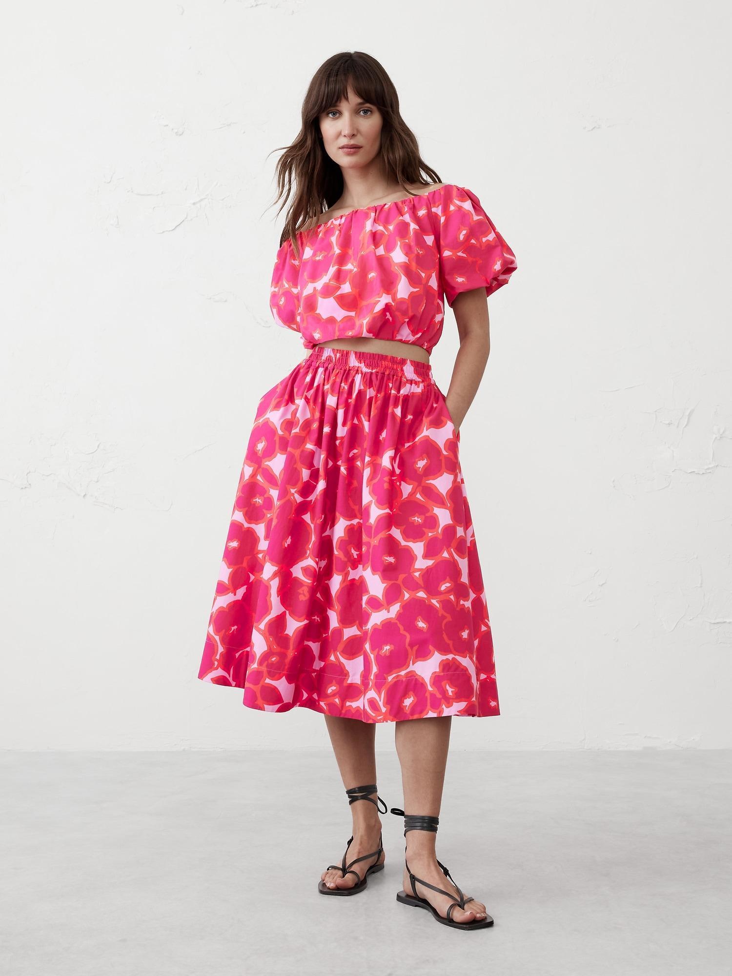 Bubble-Sleeve Cropped Top Product Image