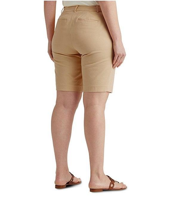 Lauren Ralph Lauren Plus Size Stretch Cotton Twill Shorts Product Image