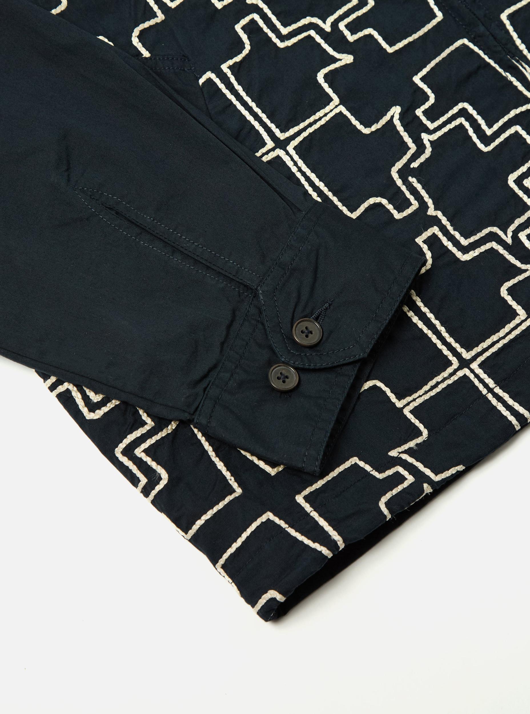 Universal Works Club Jacket in Navy Mitla Broadcloth Product Image