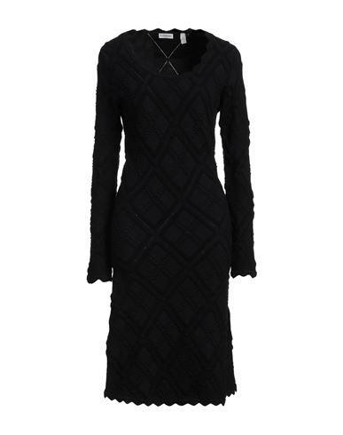 BURBERRY Woman Midi Dress Black Size L Wool, Polyamide, Polyester, Elastane Product Image