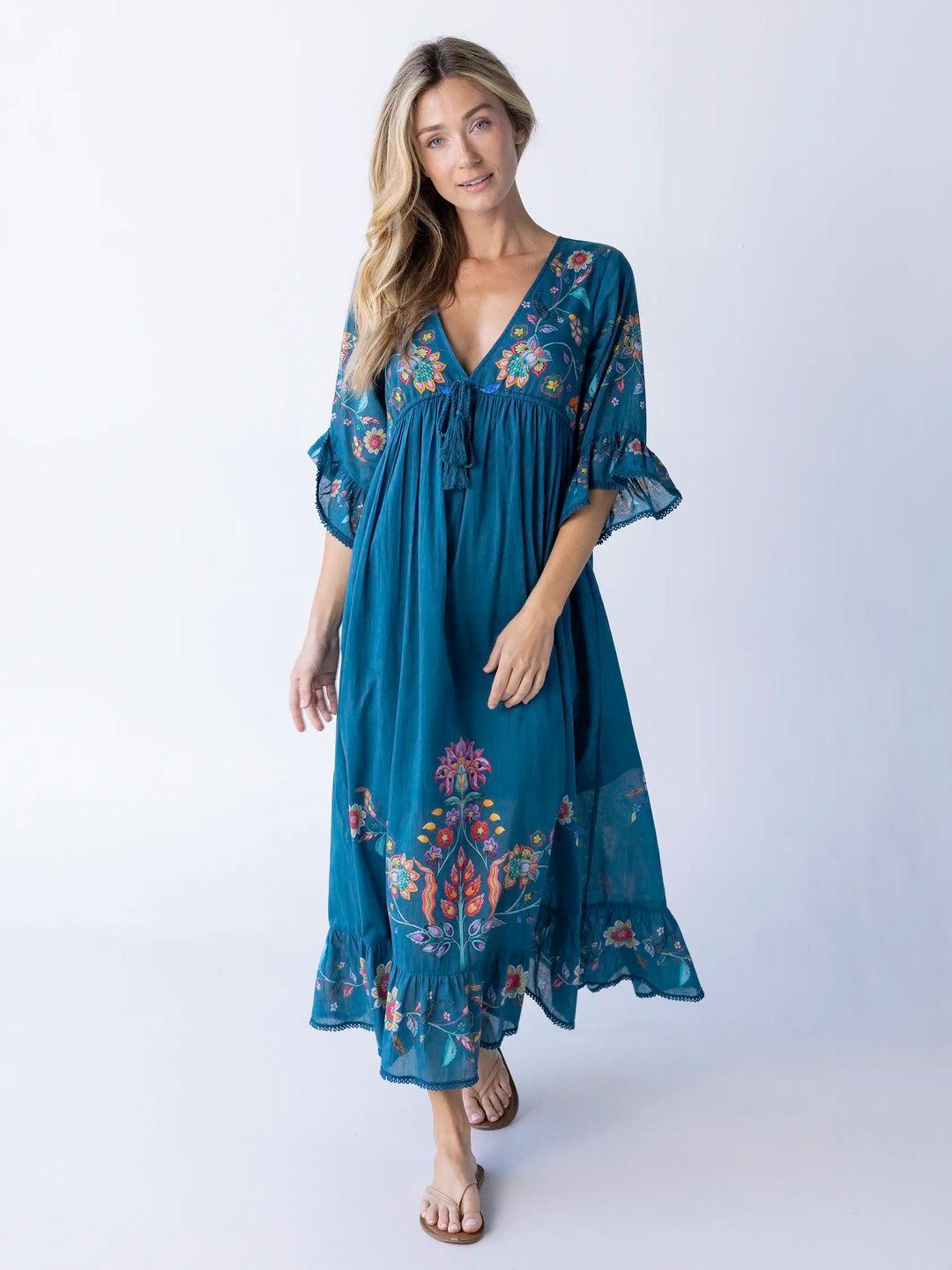 Capri Cotton Maxi Dress Product Image