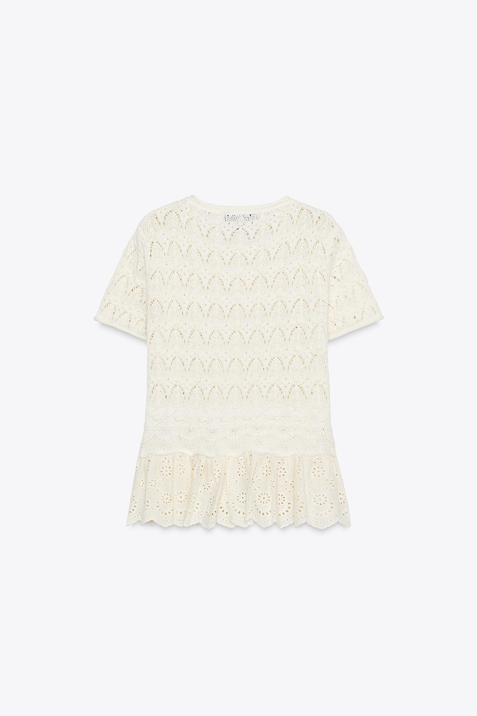 ROMANTIC COMBINATION KNIT TOP Product Image