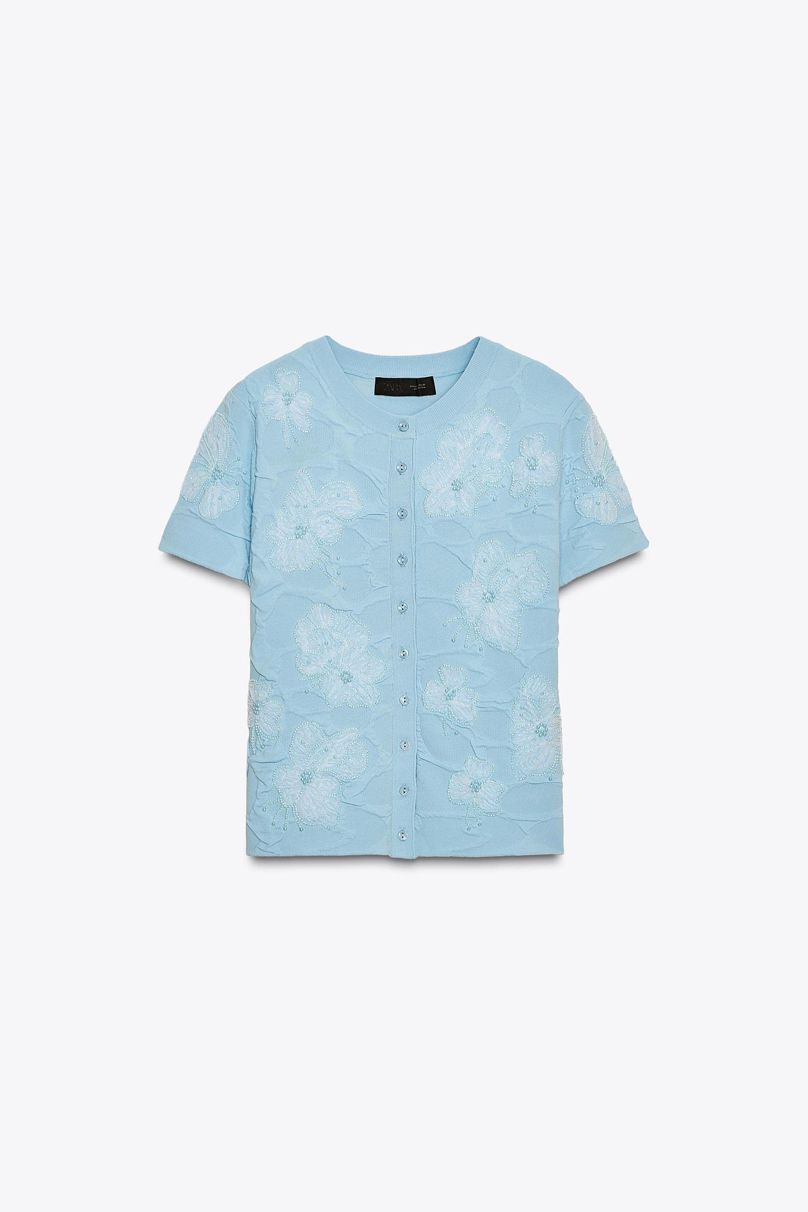 BEADED KNIT CARDIGAN Product Image