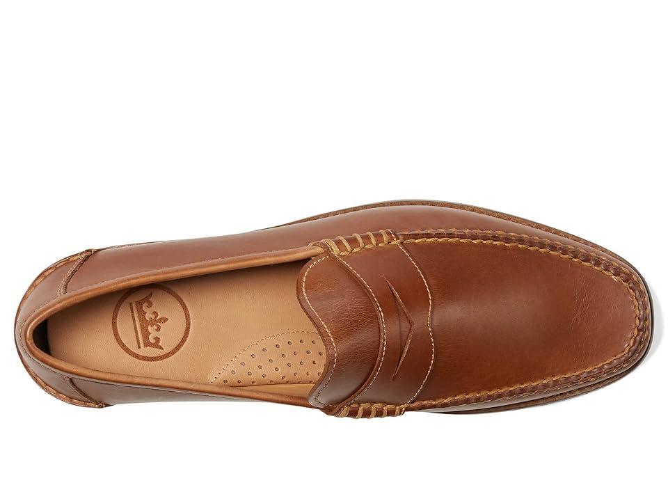 Peter Millar Handsewn Leather Penny Loafer (Whiskey) Men's Shoes Product Image