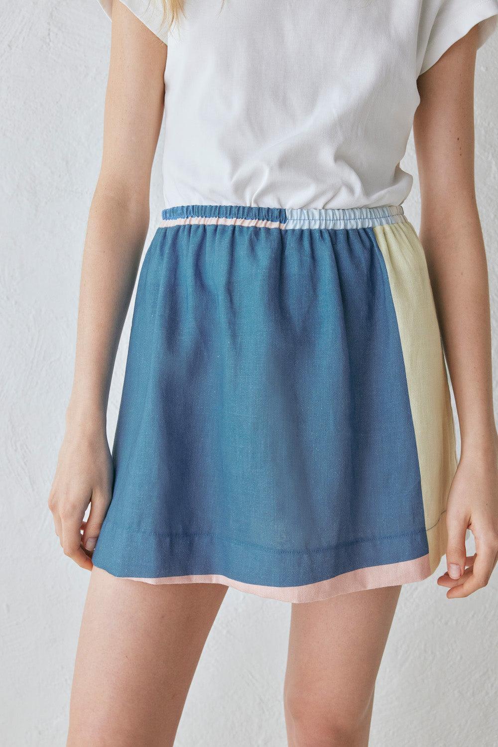 Elka Linen Mini Skirt Sia Product Image