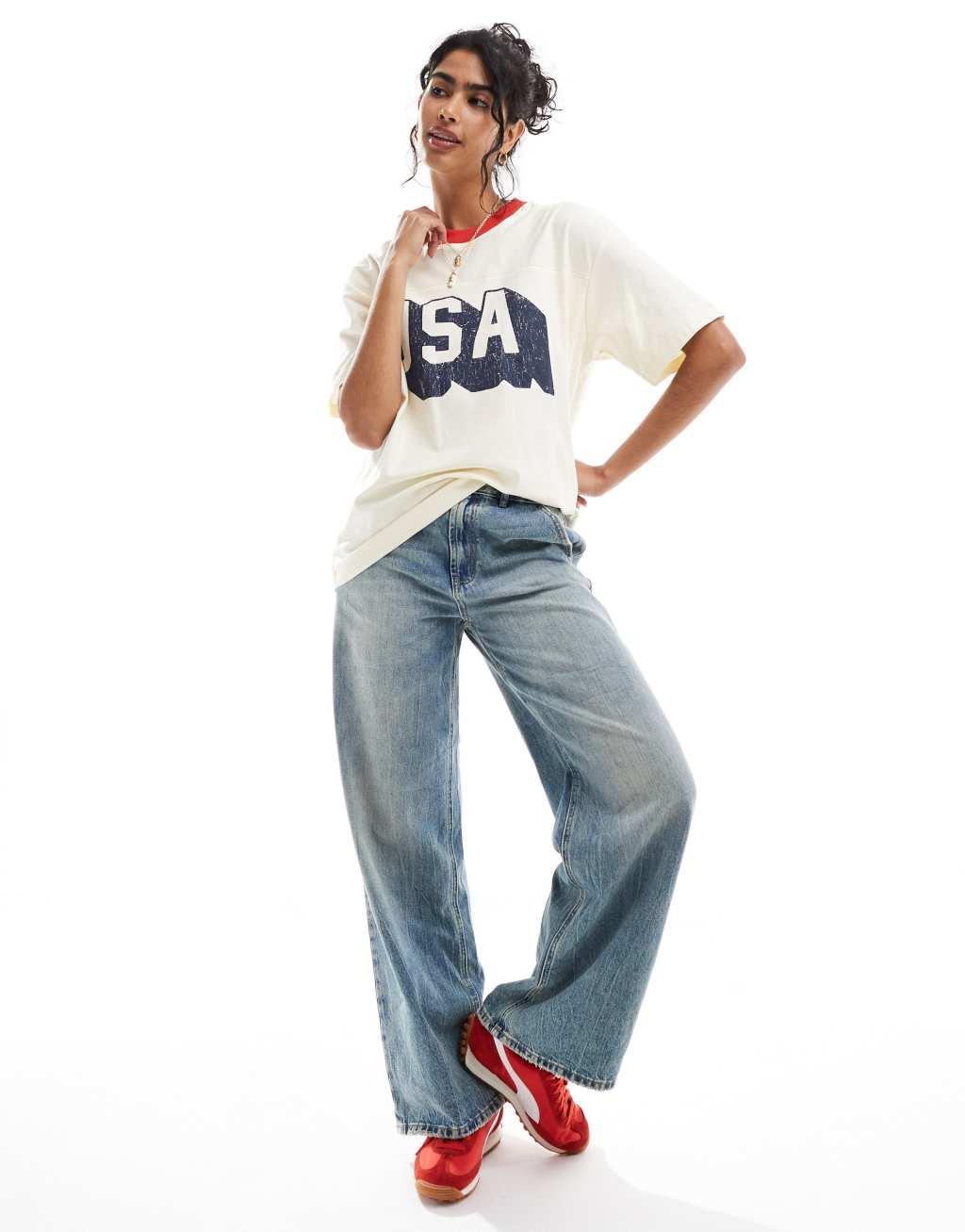 Cotton On oversized USA T-shirt Product Image