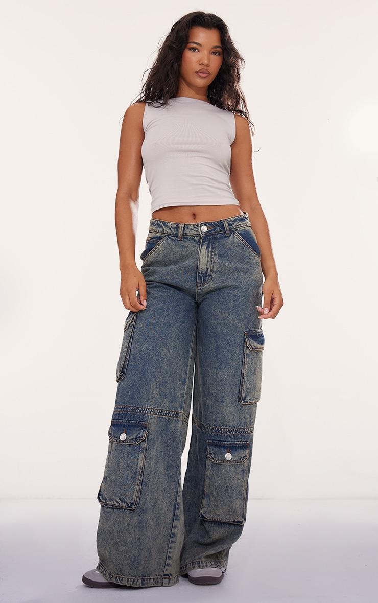 Grey Marl Modal Cotton Boatneck Long Top Product Image