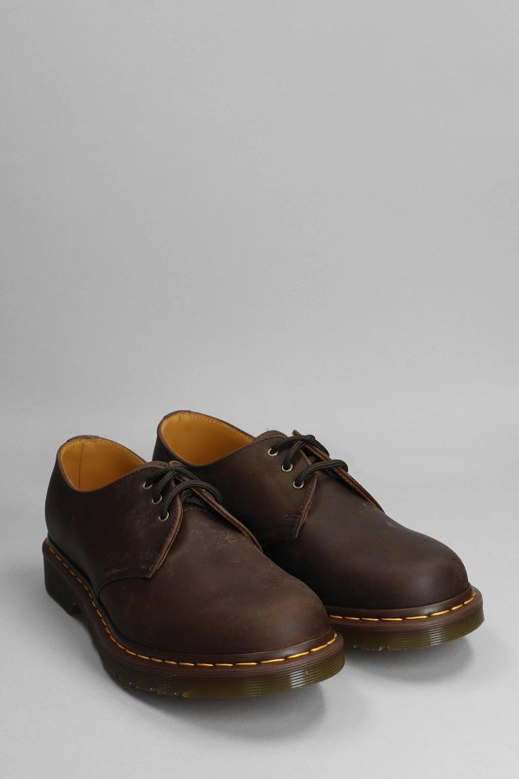 DR. MARTENS' 1461 Crazy Horse Leather Oxford Shoes In Brown Product Image