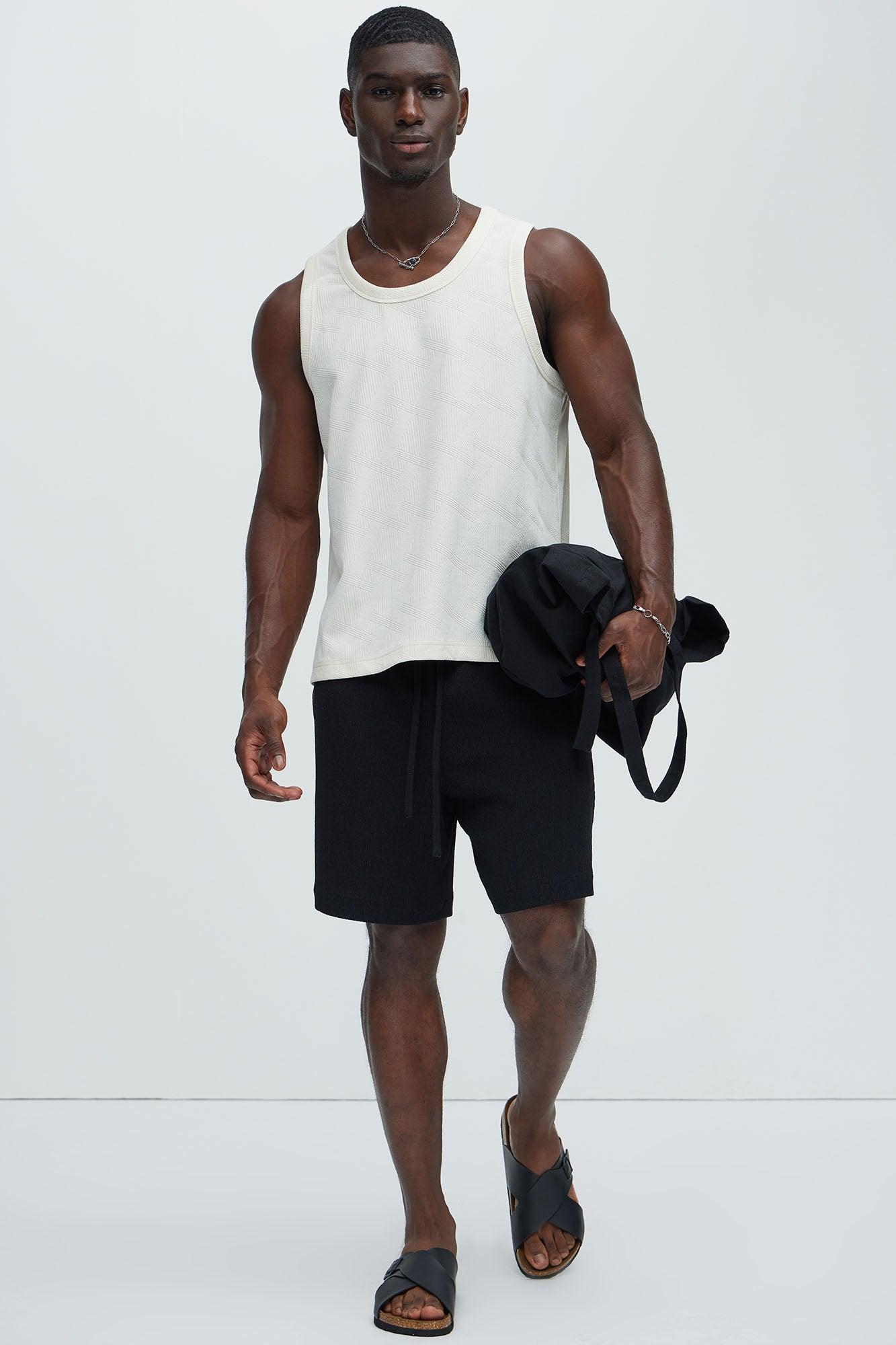 Benji Textured Tank Top - Cream Product Image