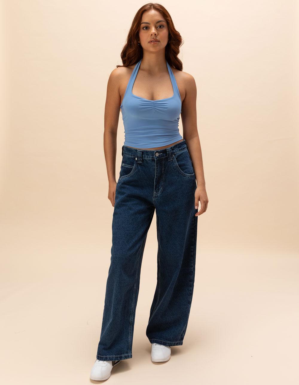 TILLYS Butter Soft Double Layer Womens Halter Top - MARINE Product Image