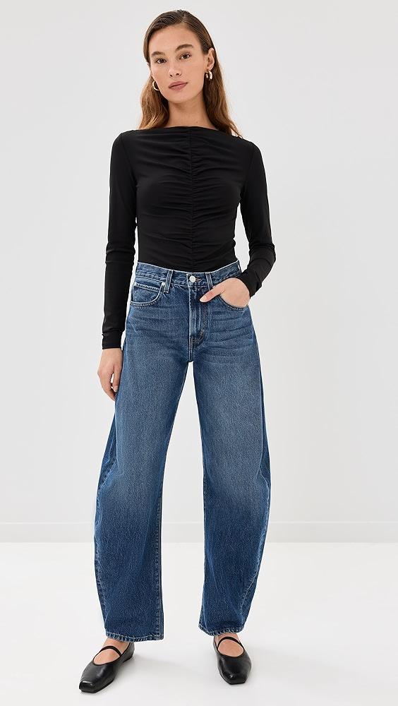 FRAME Ruched Long Sleeve Top | Shopbop Product Image