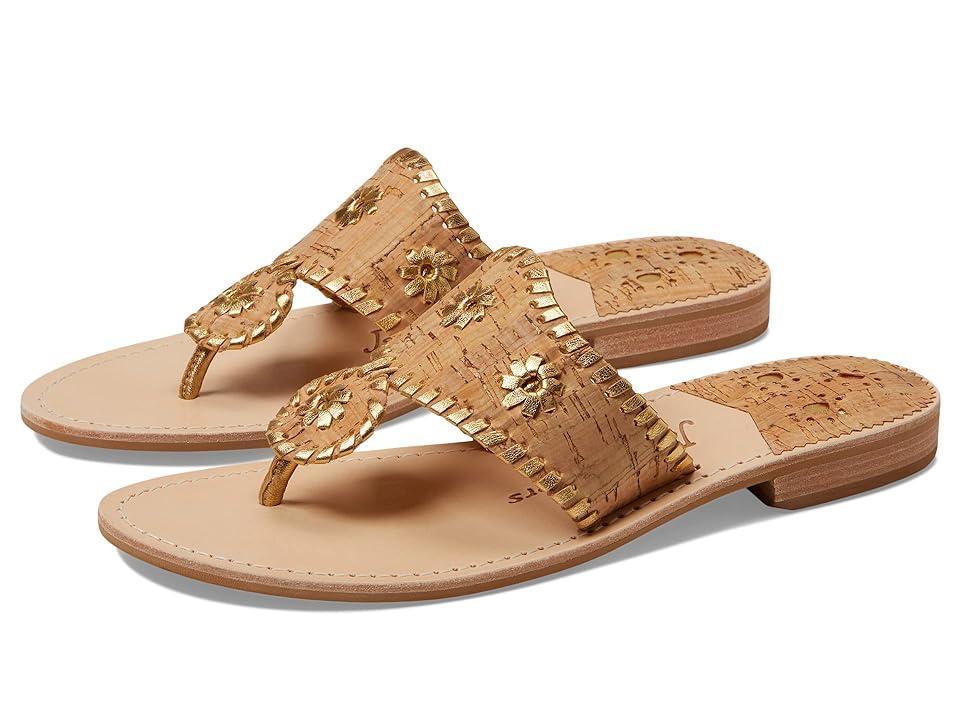 Jack Rogers Jacks Leather Flat Thong Sandals Product Image