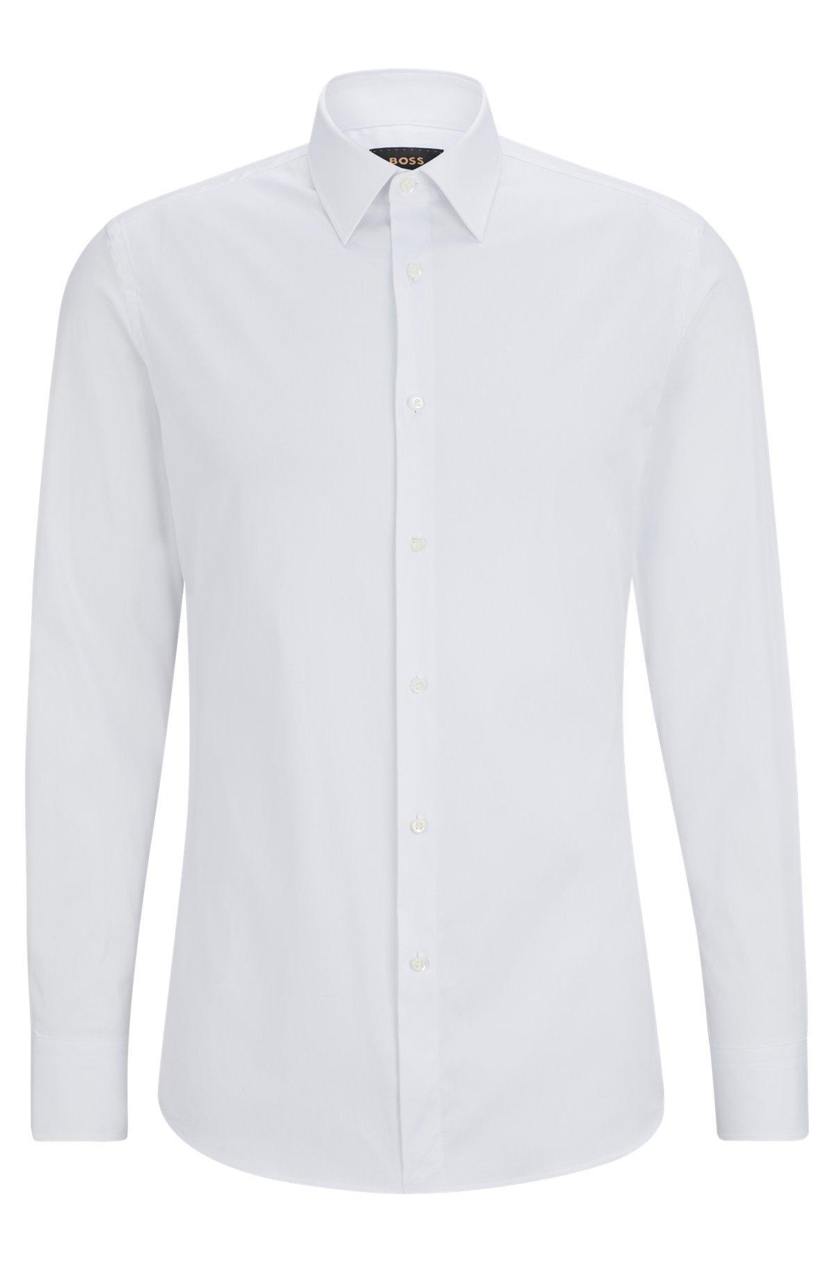 Slim-fit shirt in poplin with stretch Product Image