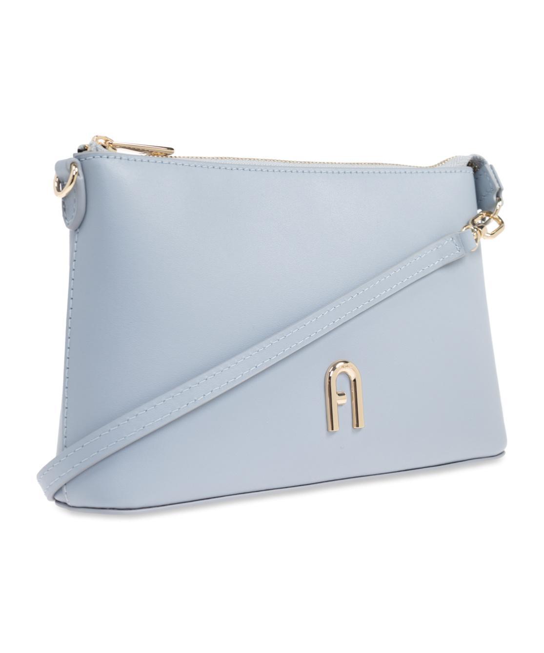 FURLA Zippered Shoulder Bag In Blue Product Image