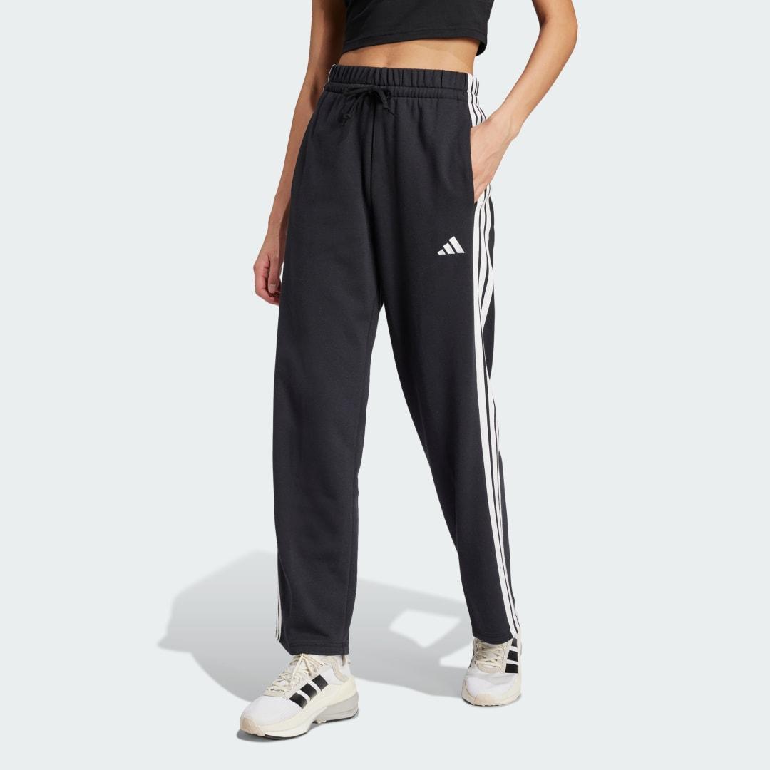 Women's adidas Essentials 3-Stripes French Terry Pants, Size: XL, Black Product Image