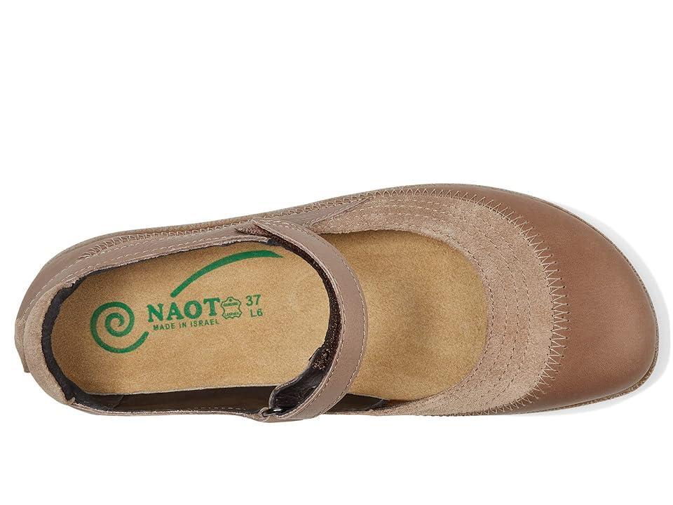 Naot Kirei (Almond Suede/Bark Nubuck/Soft Stone Leather) Women's Maryjane Shoes Product Image