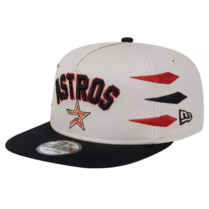 Mens New Era Cream Houston Astros Iron Golfer Snapback Hat Product Image