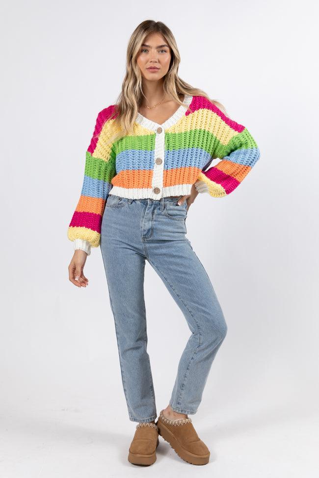 Little Bit More Multi Stripe Cardigan  FINAL SALE Product Image