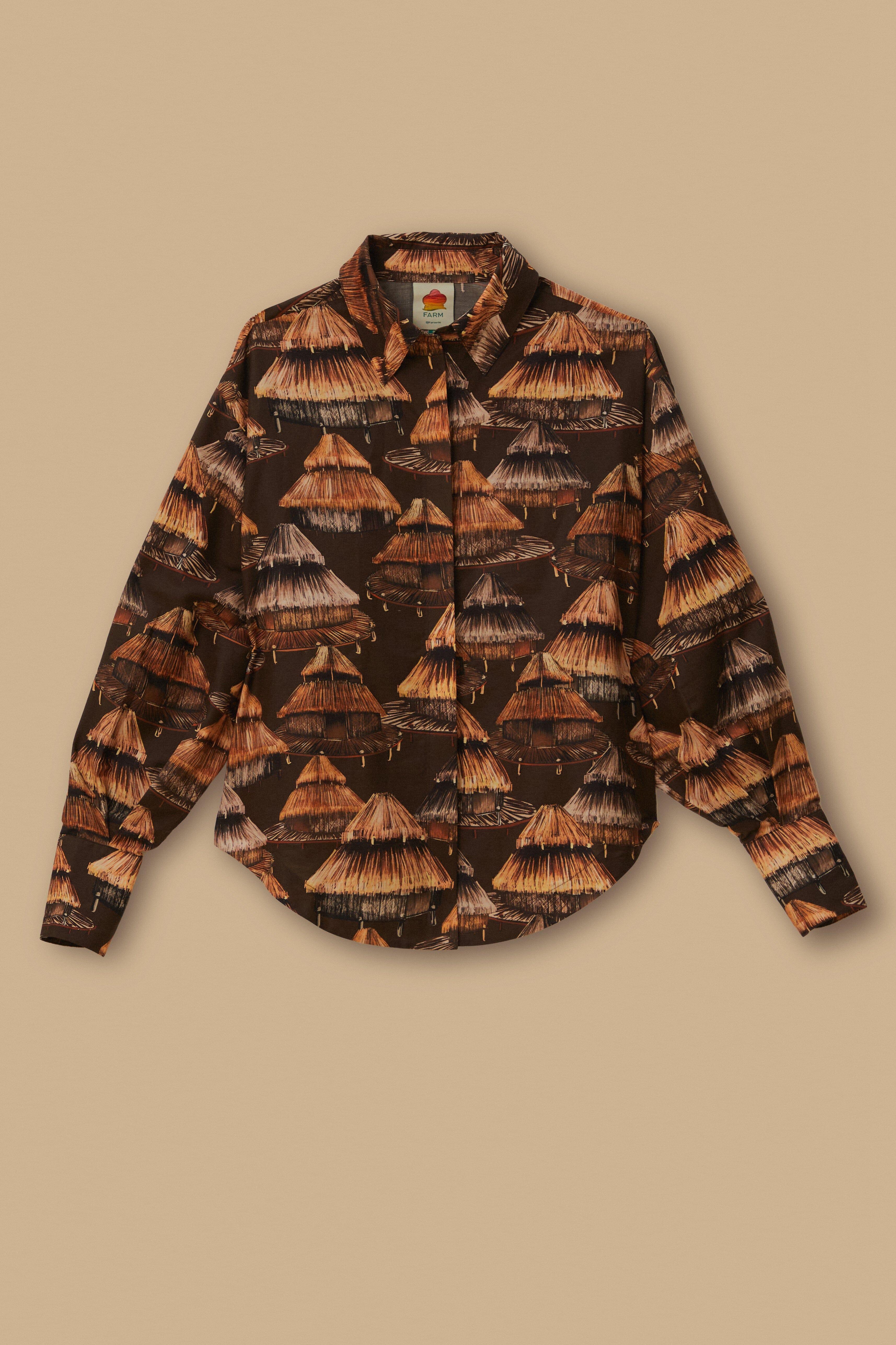 Brown Shuhu Shirt Long Sleeves Product Image