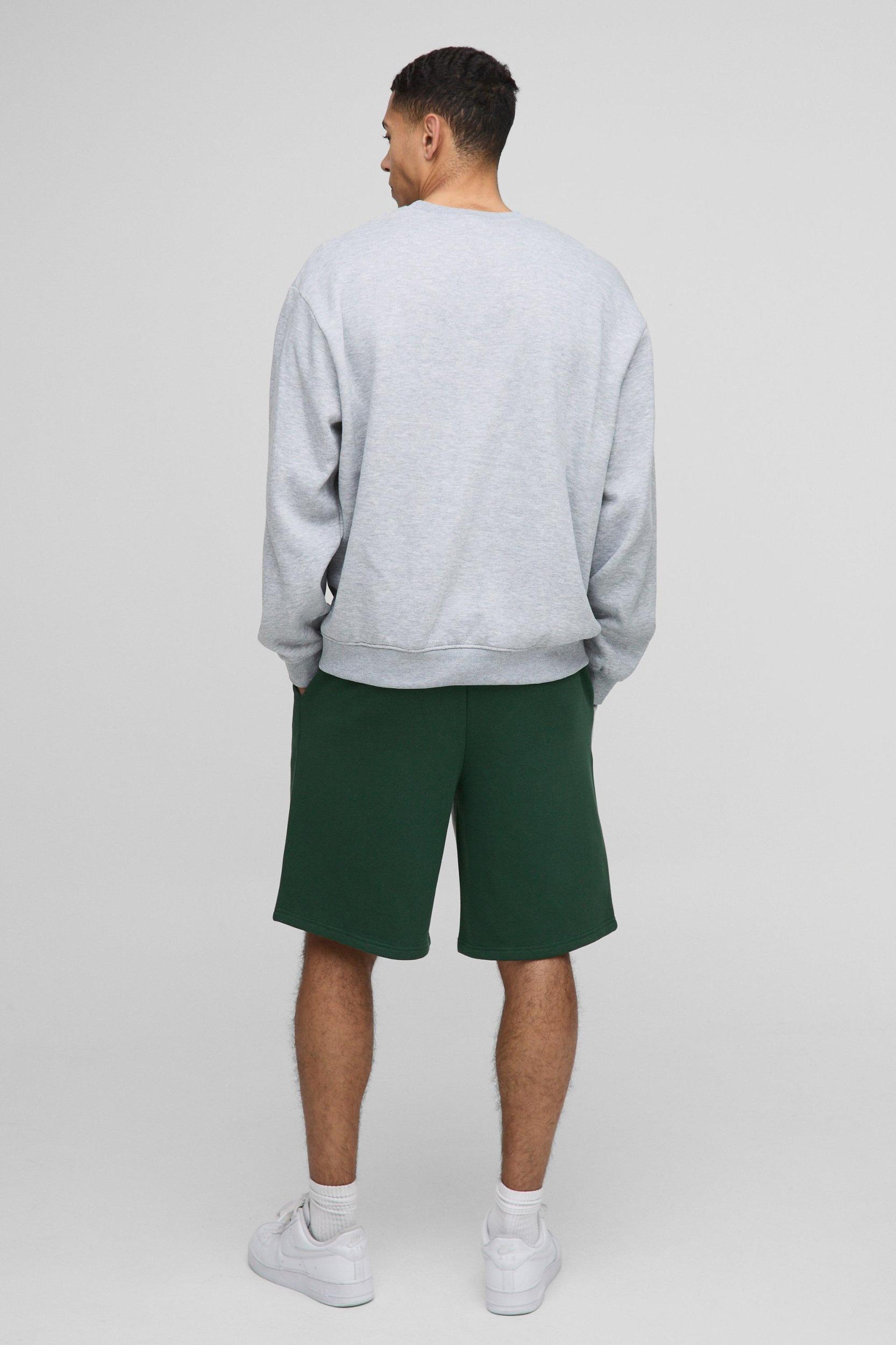Oversized Man Colour Block Mid Length Shorts | boohooMAN USA Product Image
