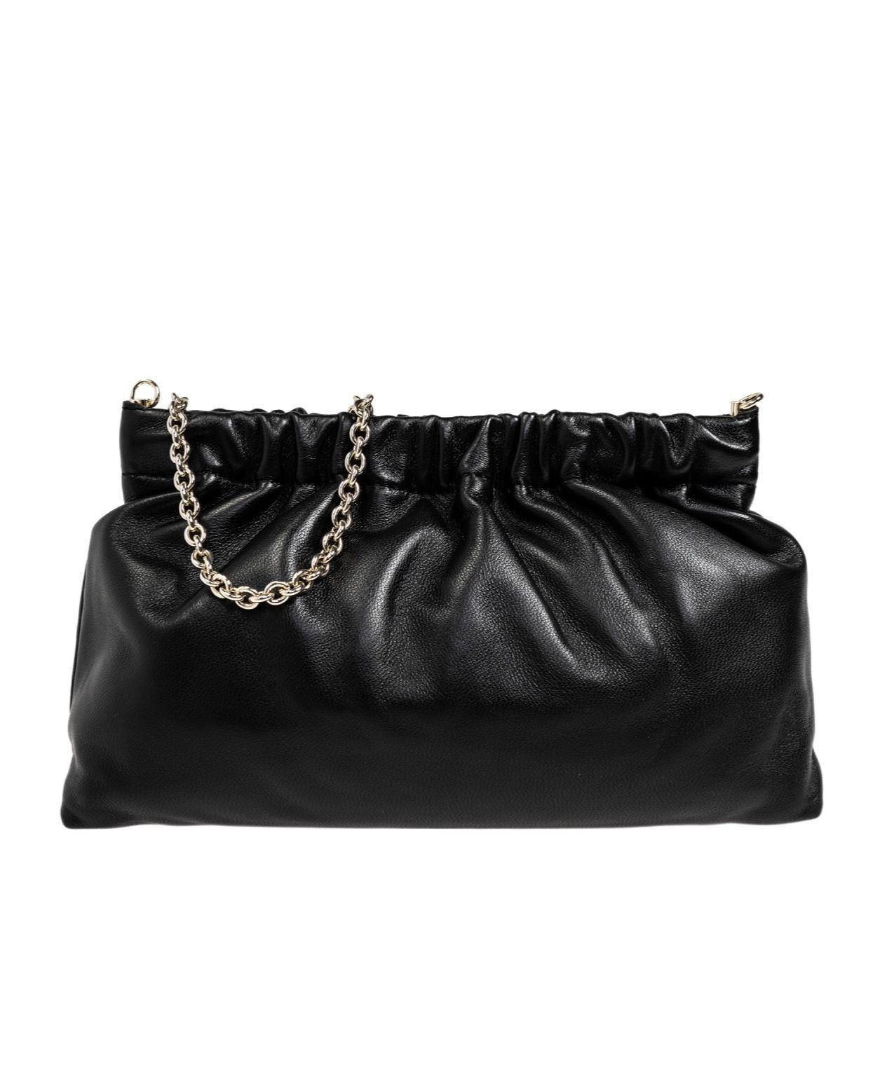 FURLA Nuvola Ruched Chain In Black Product Image