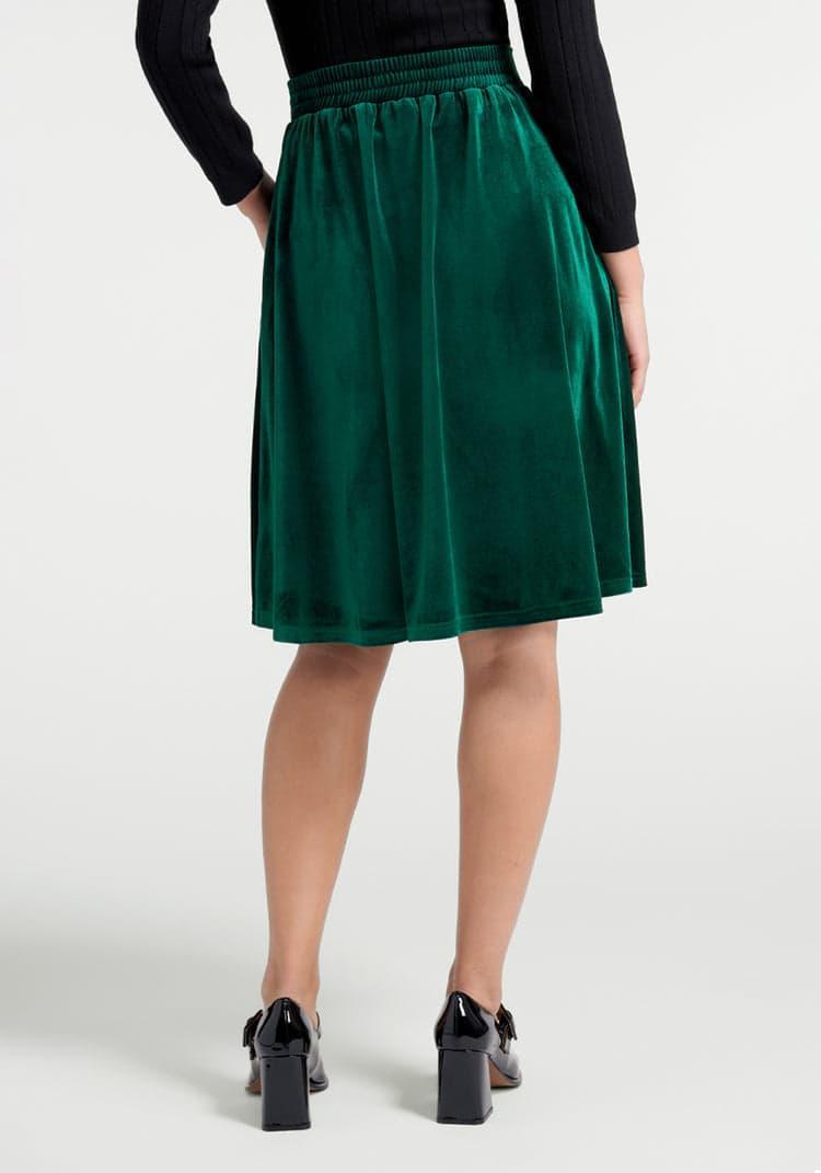 Let's Circle Back Velvet Skirt Product Image