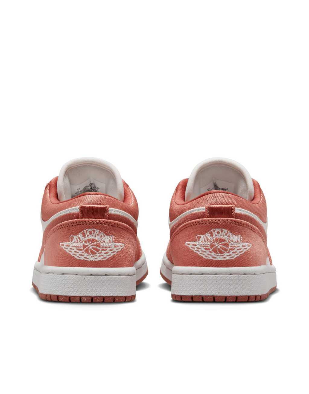 Nike Air Jordan 1 Low SE sneakers in orange & white Product Image