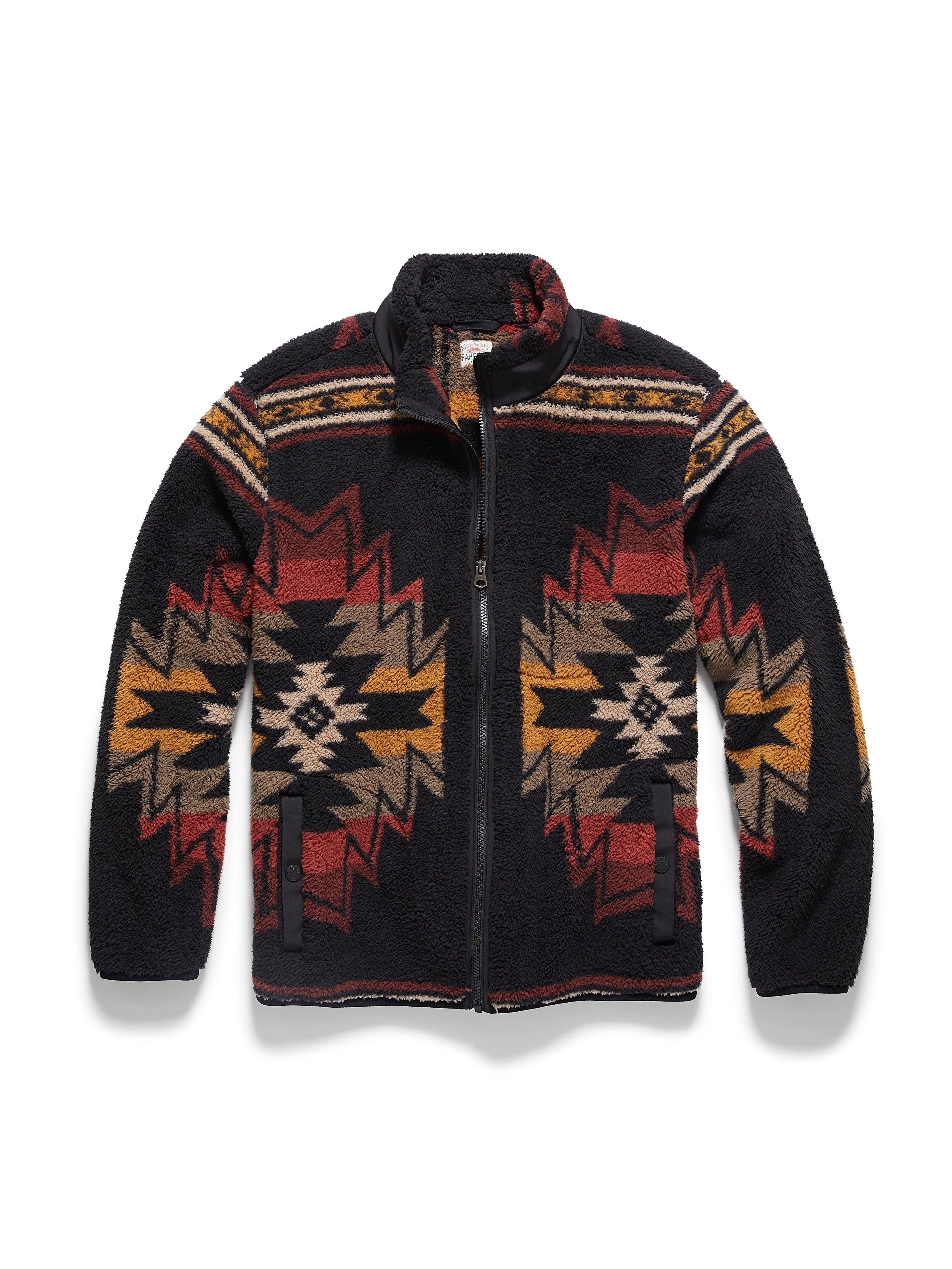 Doug Good Feather High Pile Fleece Full Zip - Faded Black Star Nation Male Product Image