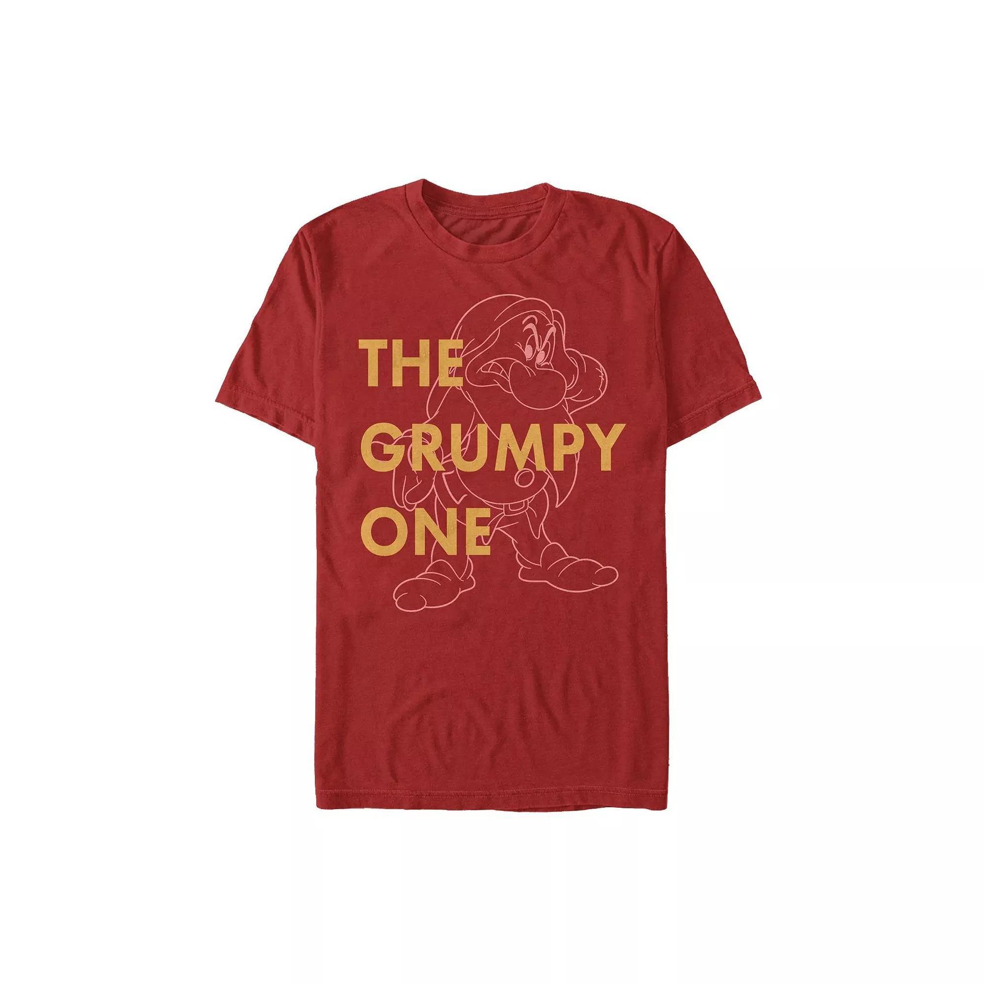 Men's Disney's Snow White and the Seven Dwarves Grumpy Dwarf Tee, Size: XL, Red Product Image