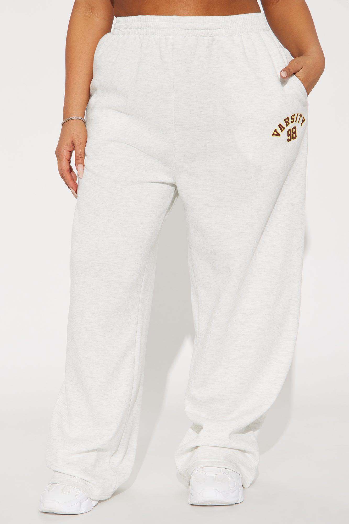 Izabel 98 Varsity Wide Leg Pant - Heather Grey Product Image
