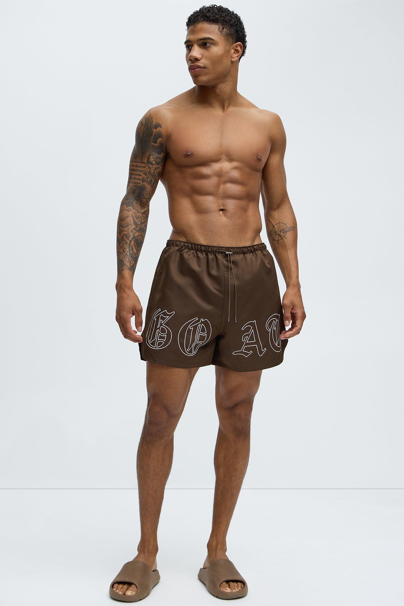 The Only GOAT Swim Mid Trunk - Brown Product Image