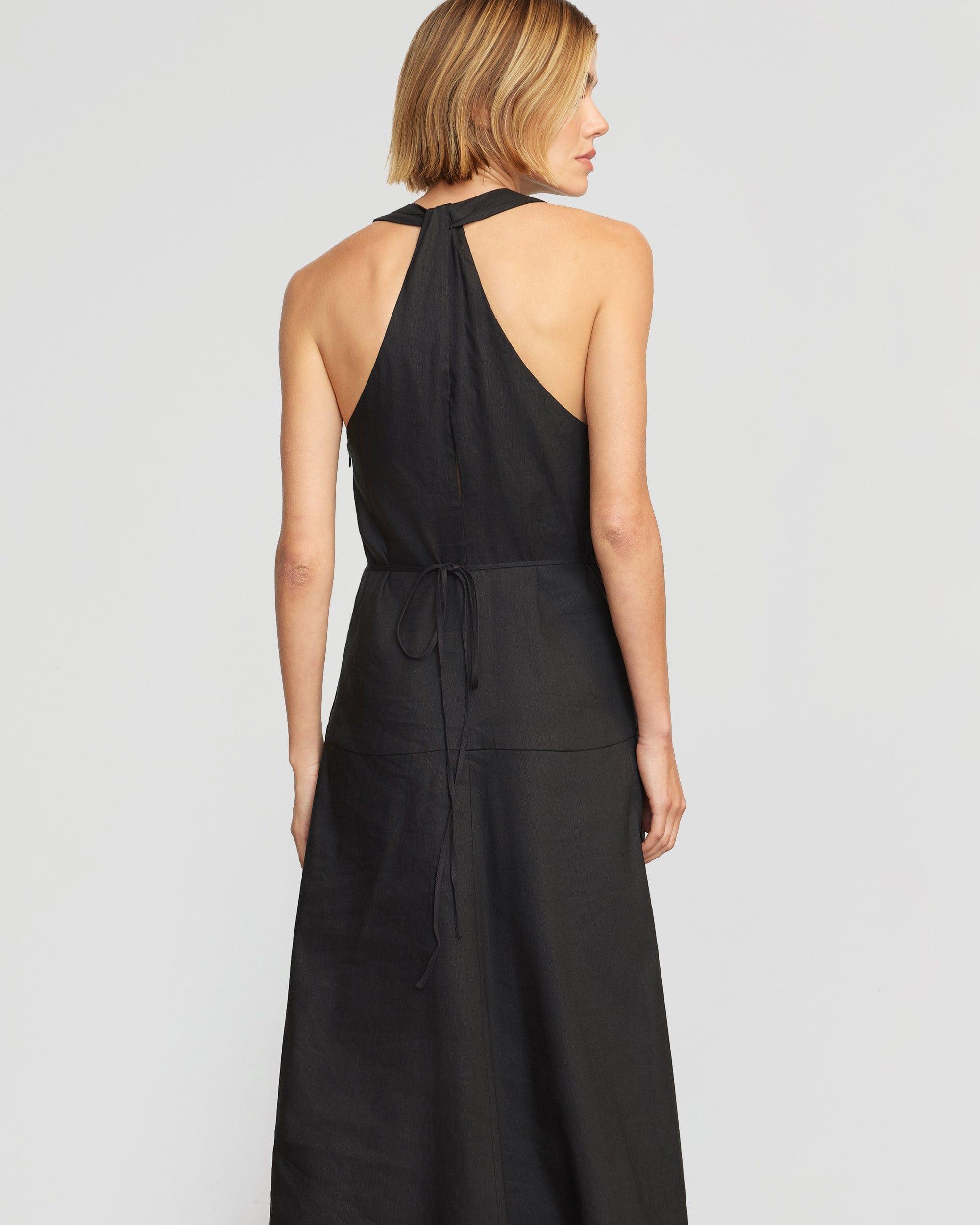 Adeline Linen Halter Dress Product Image