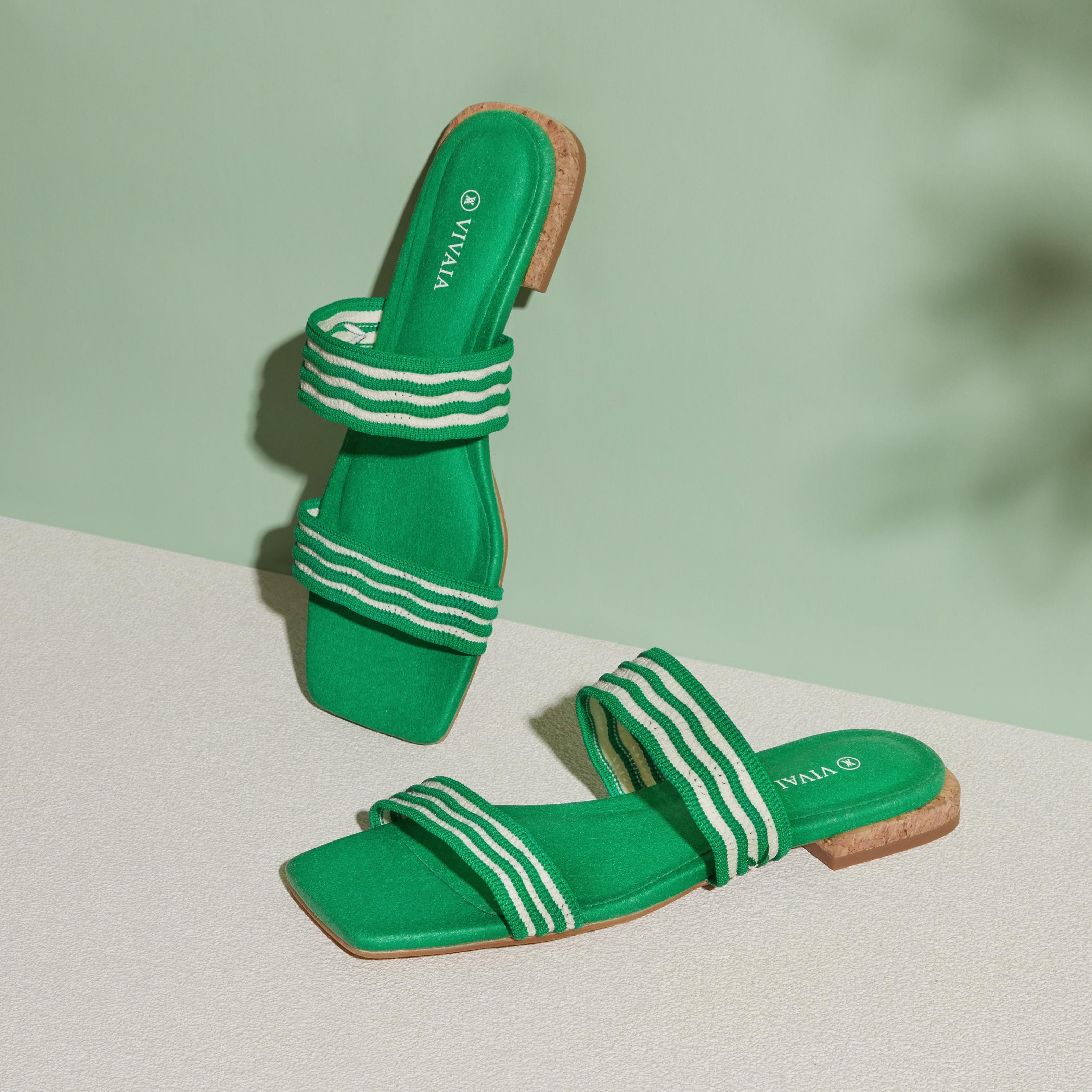 Square-Toe Slide Sandal (Maya) Product Image