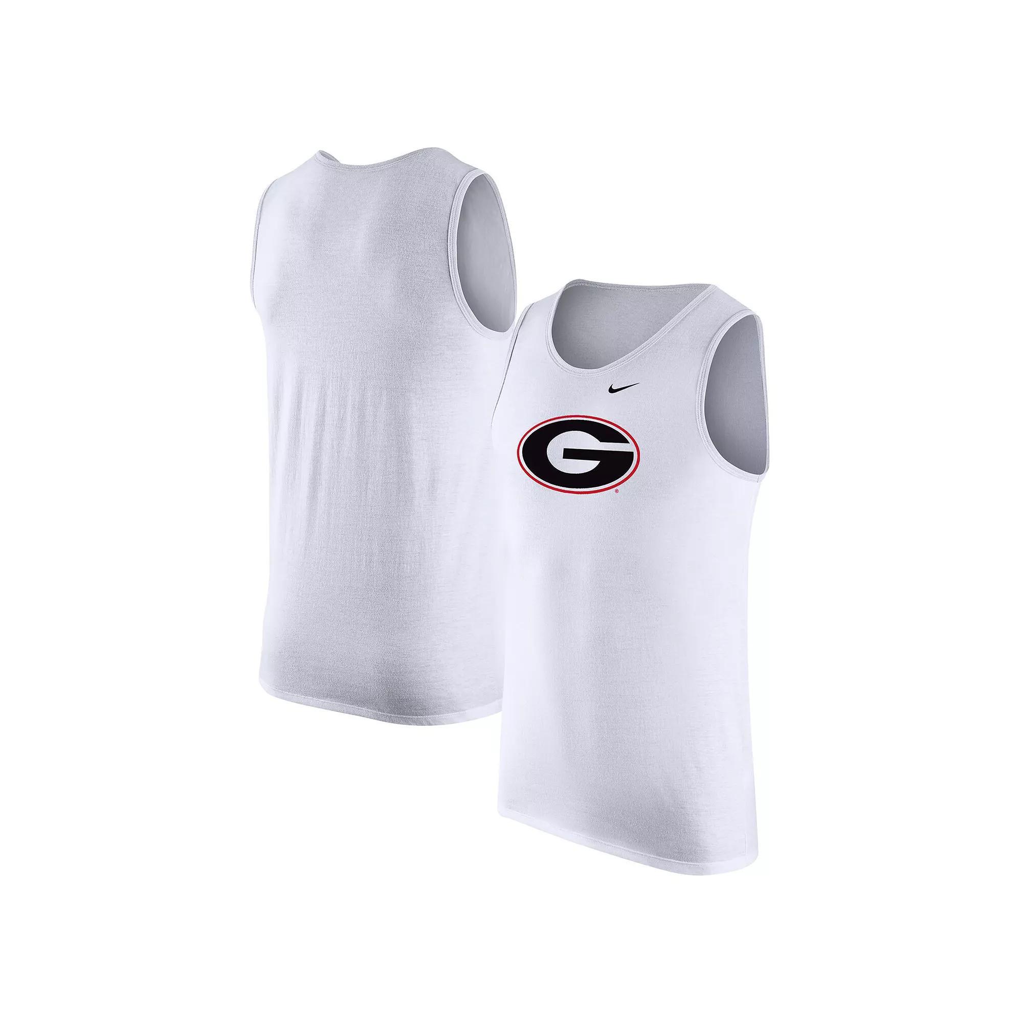 Men's Nike White Georgia Bulldogs Tank Top,  Product Image