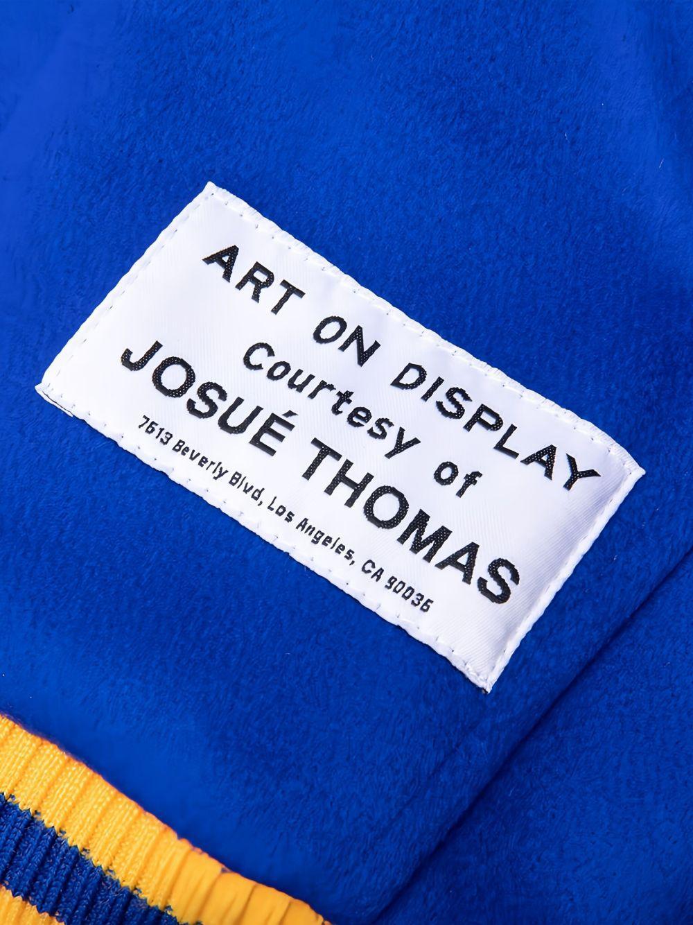 logo-appliqué wool bomber jacket Product Image